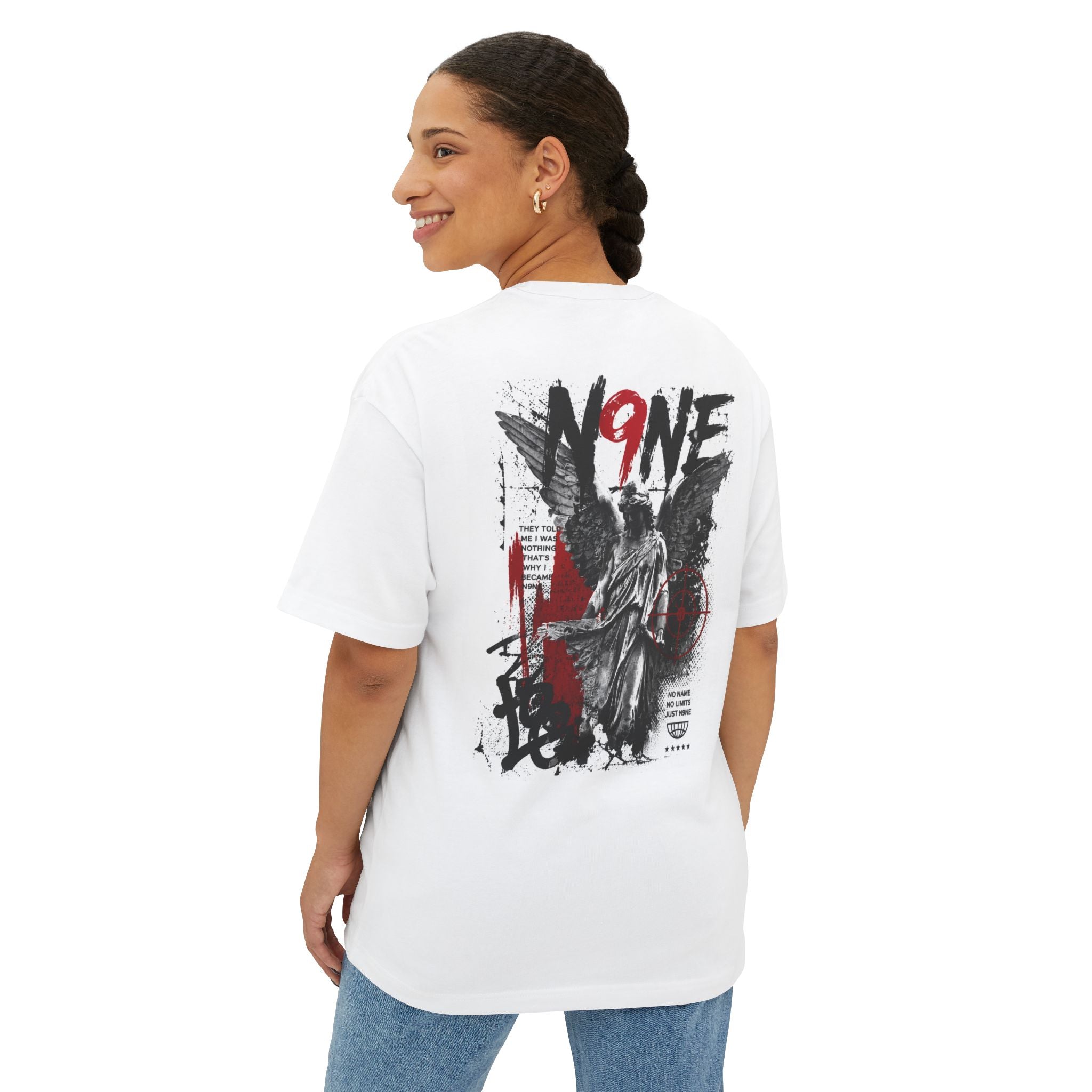 White Baggy N9NE tee